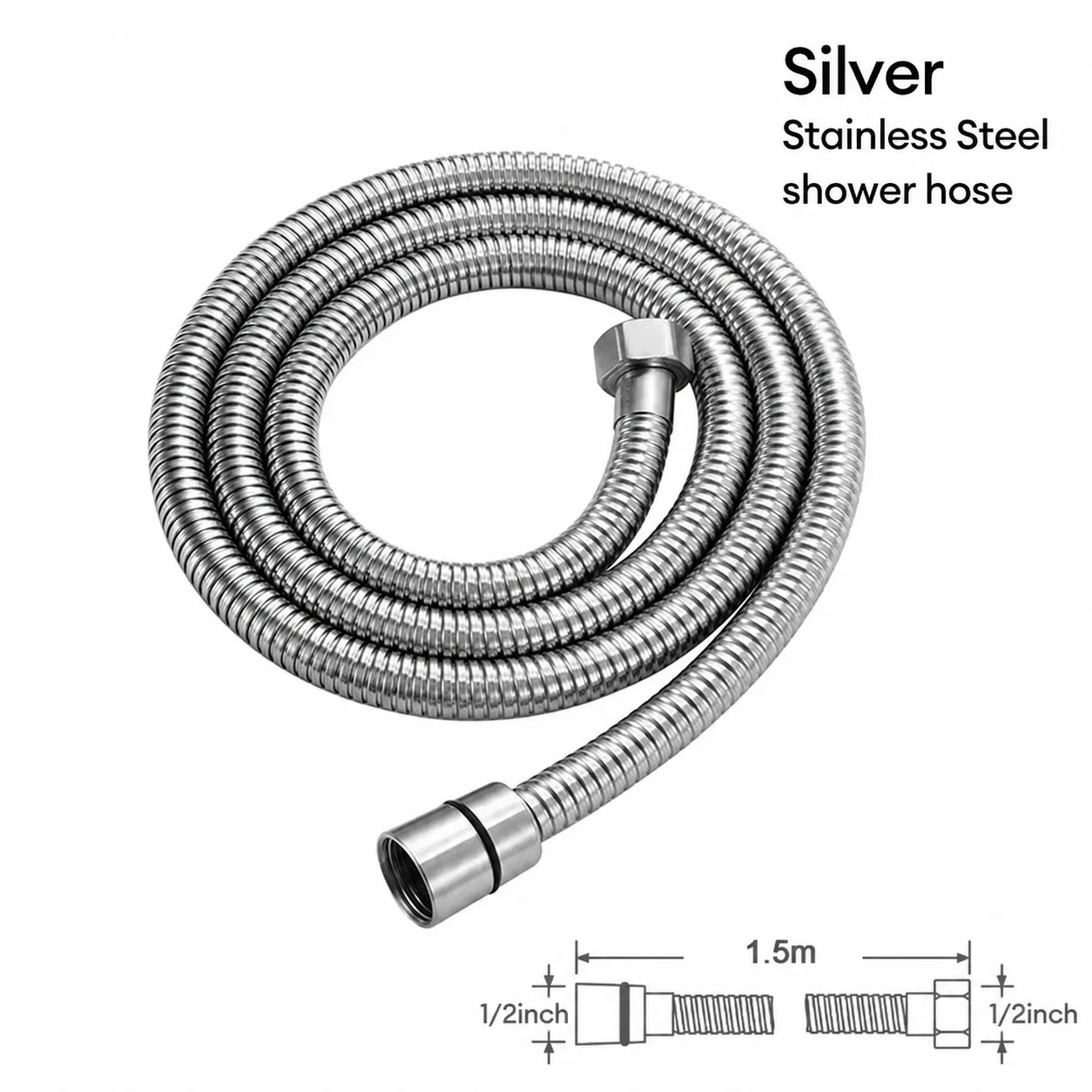 Baokemo Stainless Steel Flexible Shower Hose Tube Pipe For Bathroom Accessories Shower Tube High Strength Hot And Cold Hose
