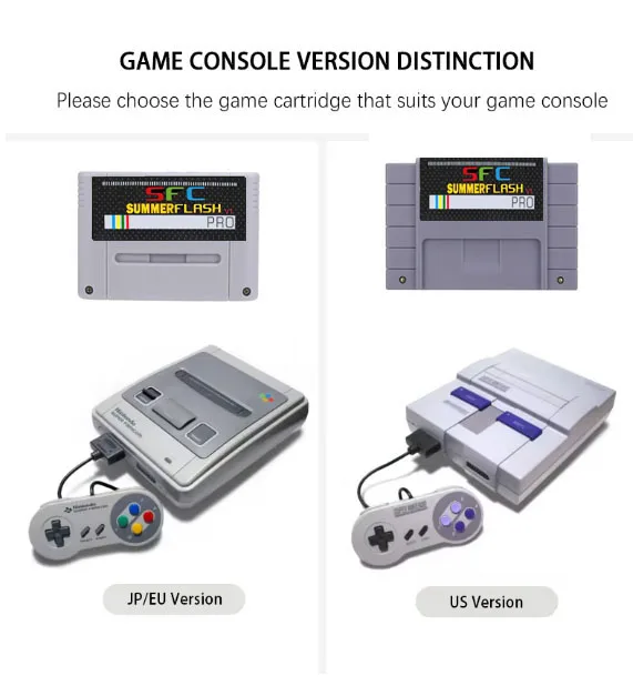 

SUMMER FLASH SUPER 2500 IN 1 PLUS with 8G card chip memory for SNES Game Console Japanese and European versions
