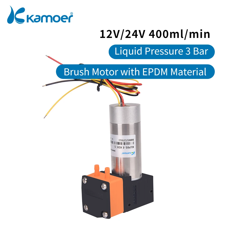 Imagem -03 - Kamoer-alto Fluxo Diafragma Líquido Bomba 4001400ml por Min 24v 12v Bldc dc Motor Líquido Imprensa 0.3mpa Bomba de Transferência Lab Klp01