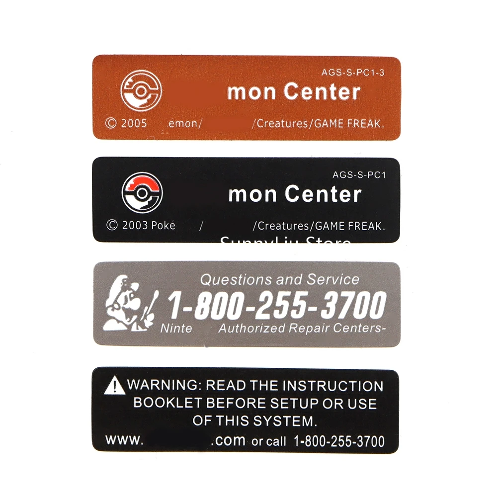 100pcs battery cover lable sticker For Game boy Label Sticker For GameBoy GBA GBC GBP GBA SP Console battery cover sticker