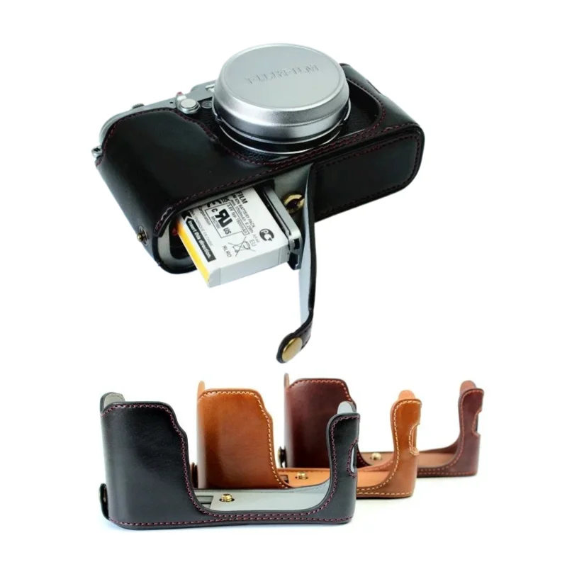 Fashional New Hard Camera Half Body Set Case for Fujifilm Fuji X100 X100S X100T PU Leather Cover Accessories