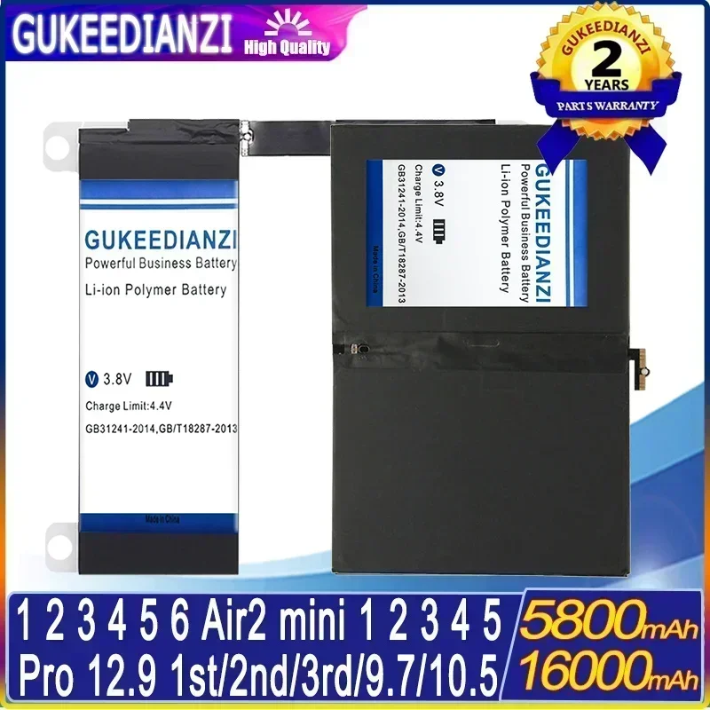 

Batteries For iPad 1 2 3 4 5 6 Air2 For iPad mini1 mini2 mini3 mini4 mini5 For iPad Pro 12.9 1st/2nd/3rd Pro 9.7/10.5 Battery