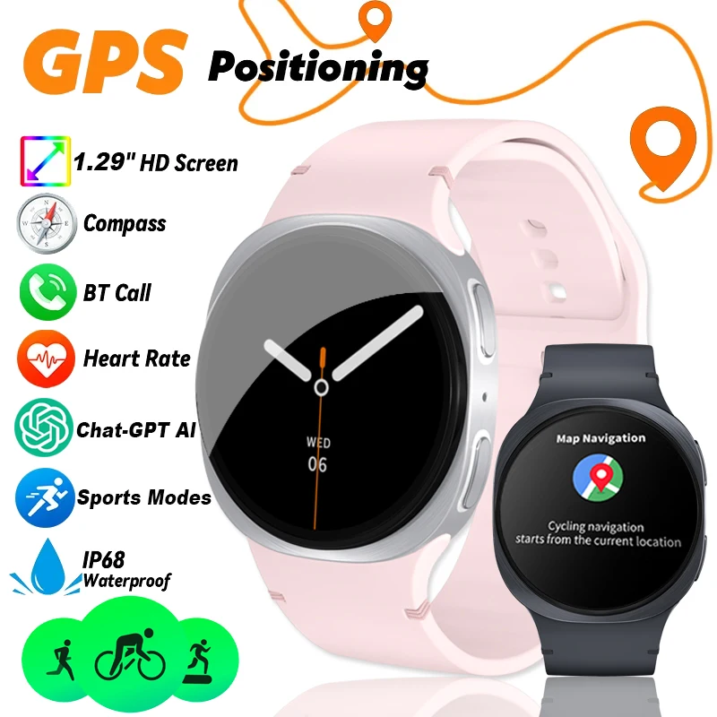 

2026 Watch 8 Mini Smart Watches GPS Track For Men Women Health Sport AMOLED Heart Rate Bluetooth Call Waterproof Smartwatch