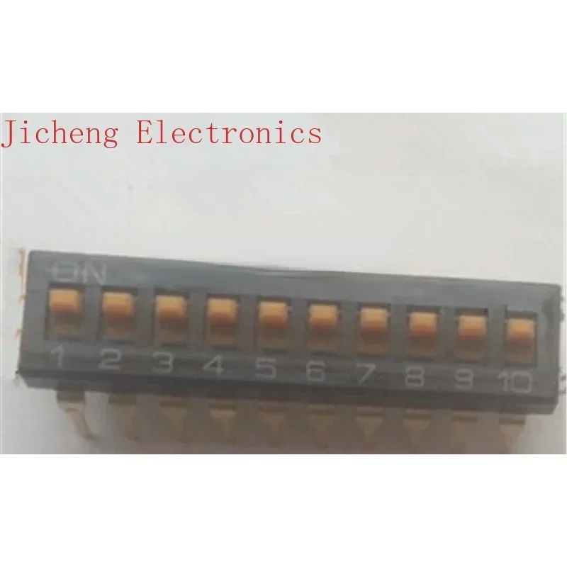 10PCS Original Direct-inserted 10-position Key-type Dial Switch 2.54mm Spacing Gold-plated Pin SSGM1A0100