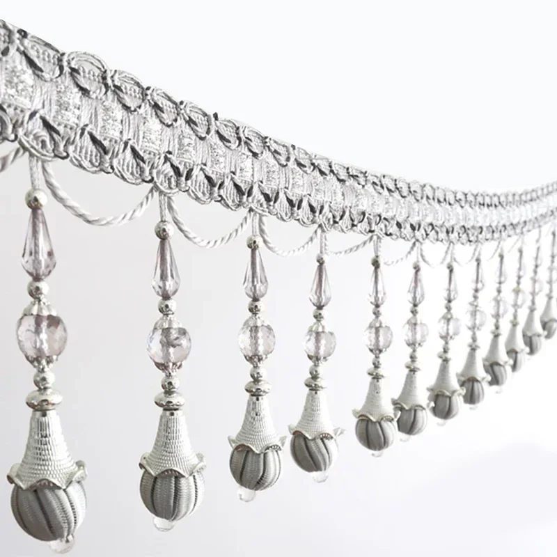 13.5cm Curtain Accessories Tassel Fringe Trim Pineapple Bead Ribbon for Home Textile Drapery Sewing Decoration