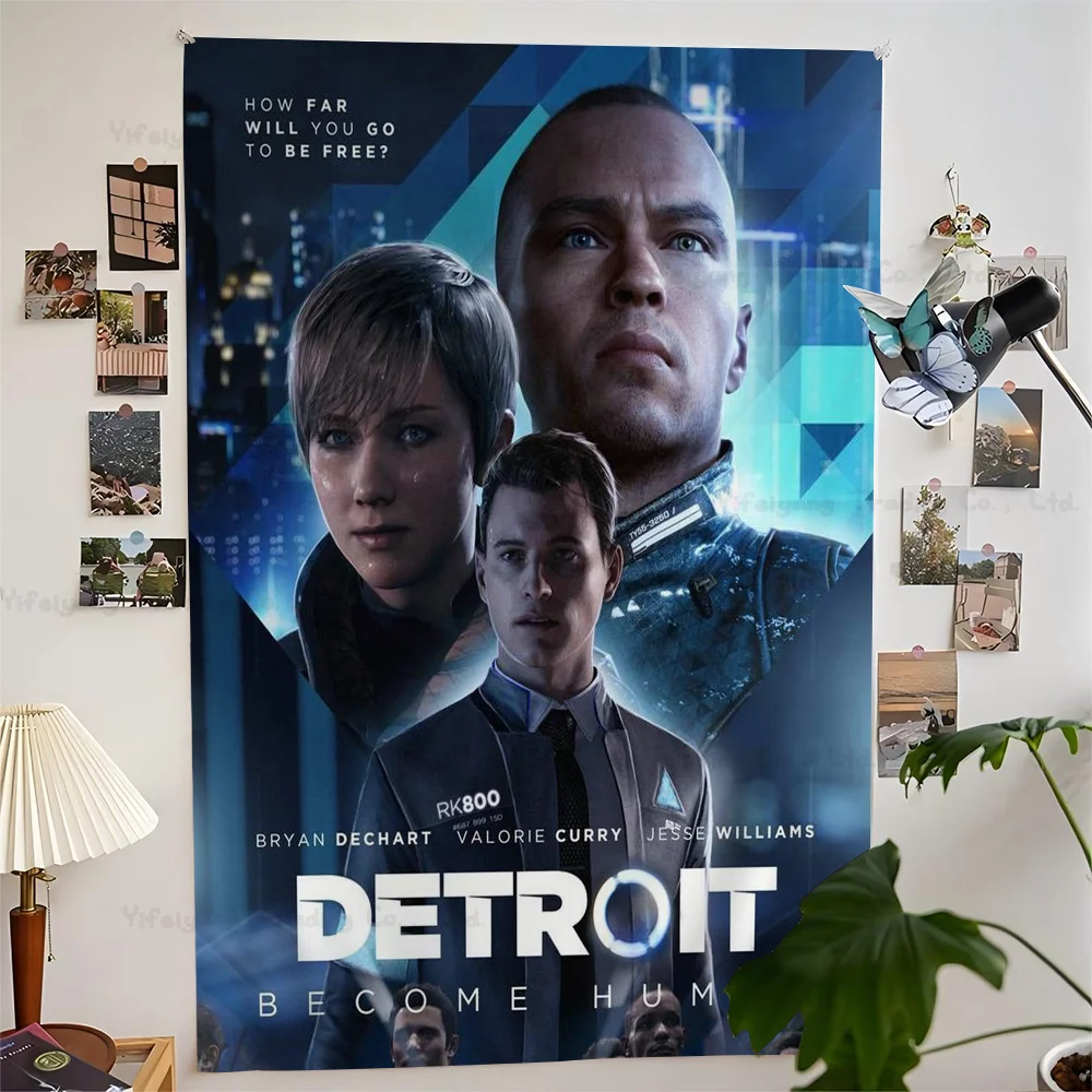 

Detroit Become Human Colorful Tapestry Wall Hanging Bohemian Wall Tapestries Mandala Wall Art Decor