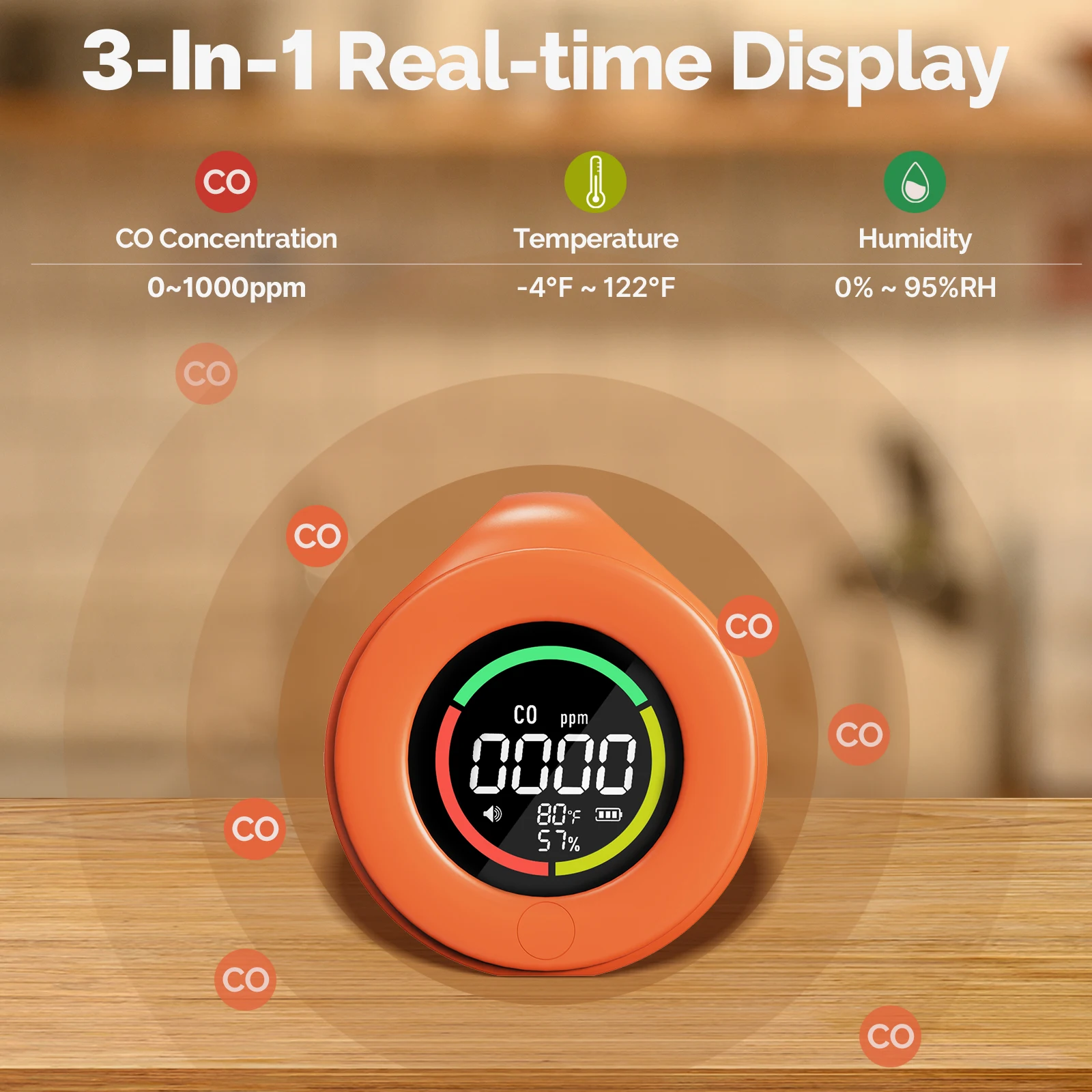 Manufacturer Supply Carbon Monoxide Sensor Wireless Carbon Monoxide Detector Gas Leak Carbon Monoxide Detector Wireless