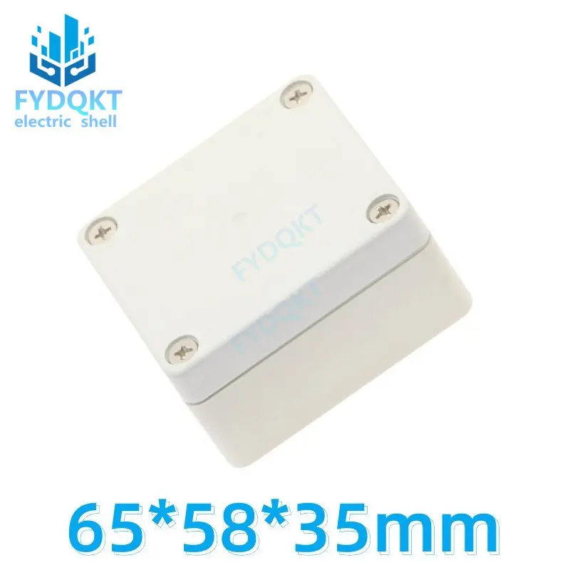 1pcs 65x58x35mm ABS Plastic housing Security power supply  Electronic instrument Outdoor wiring waterproof box