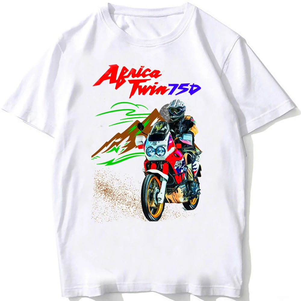 Africa Twin XRV 750 GS Adventure Motorcycle Riding T-Shirt Men Short Sleeve Mountain Moto Sport T Shirt Hip Hop Boy Casual Tees