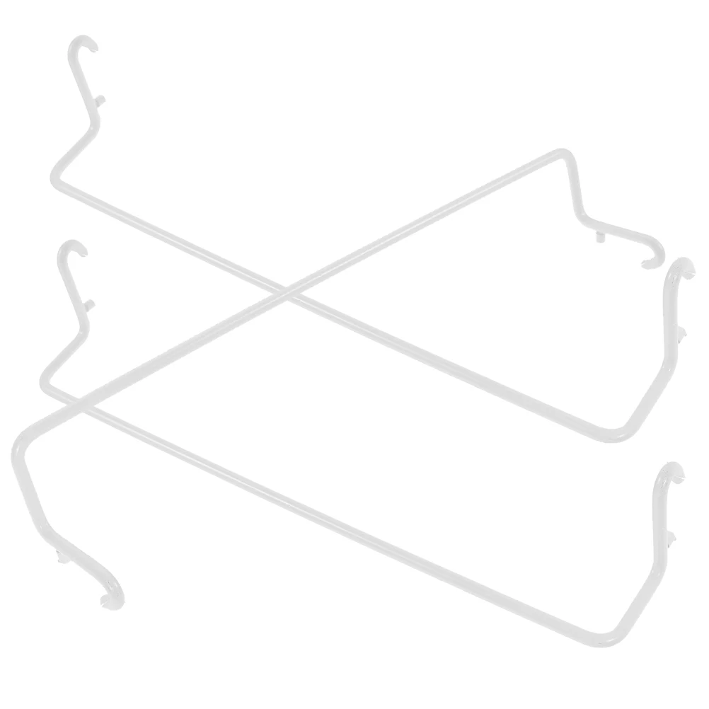 

3pcs White Pegboard Dishcloth Holders Kitchen Accessories Paper Towel Rack Stainless Steel Hooks Shelf Organizers Workbench