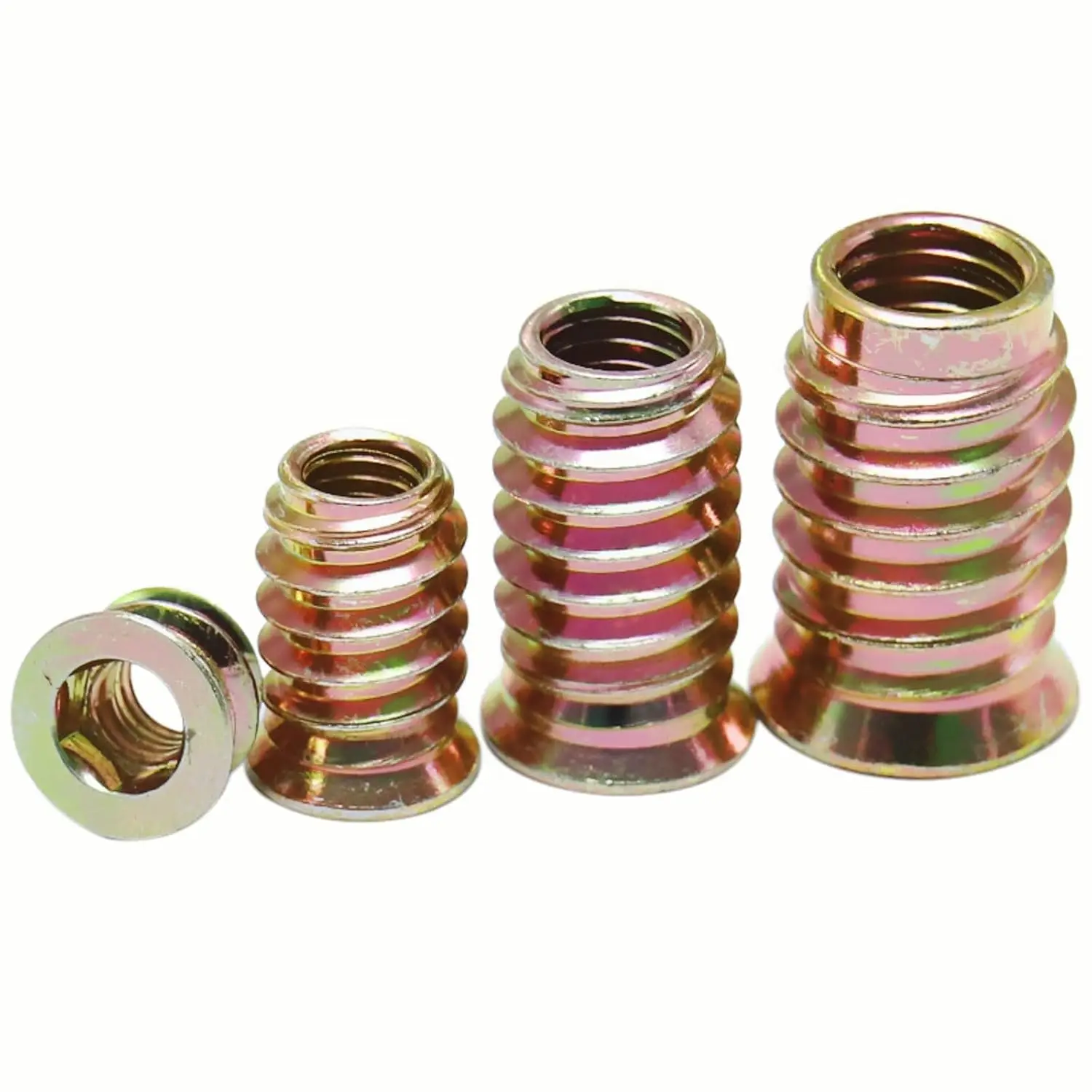 40pieces Pack of Furniture Screws Threaded Inserts for Wood Furniture.1/4