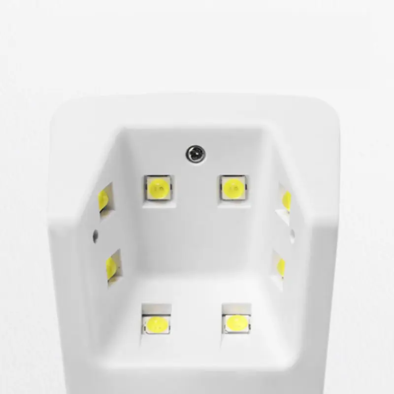 Venda quente 2-em-1 portátil mini flash cura luz sem fio uv led gel lâmpada do prego para secador de feixe focado