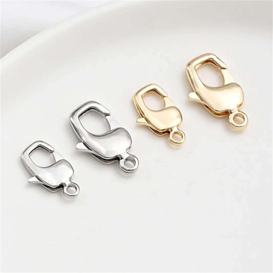 Korean-made 14K Gold-plated Crab Lobster Buckle Fishtail Buckle Diy Bracelet Necklace Connected Spring Buckle Accessories B932