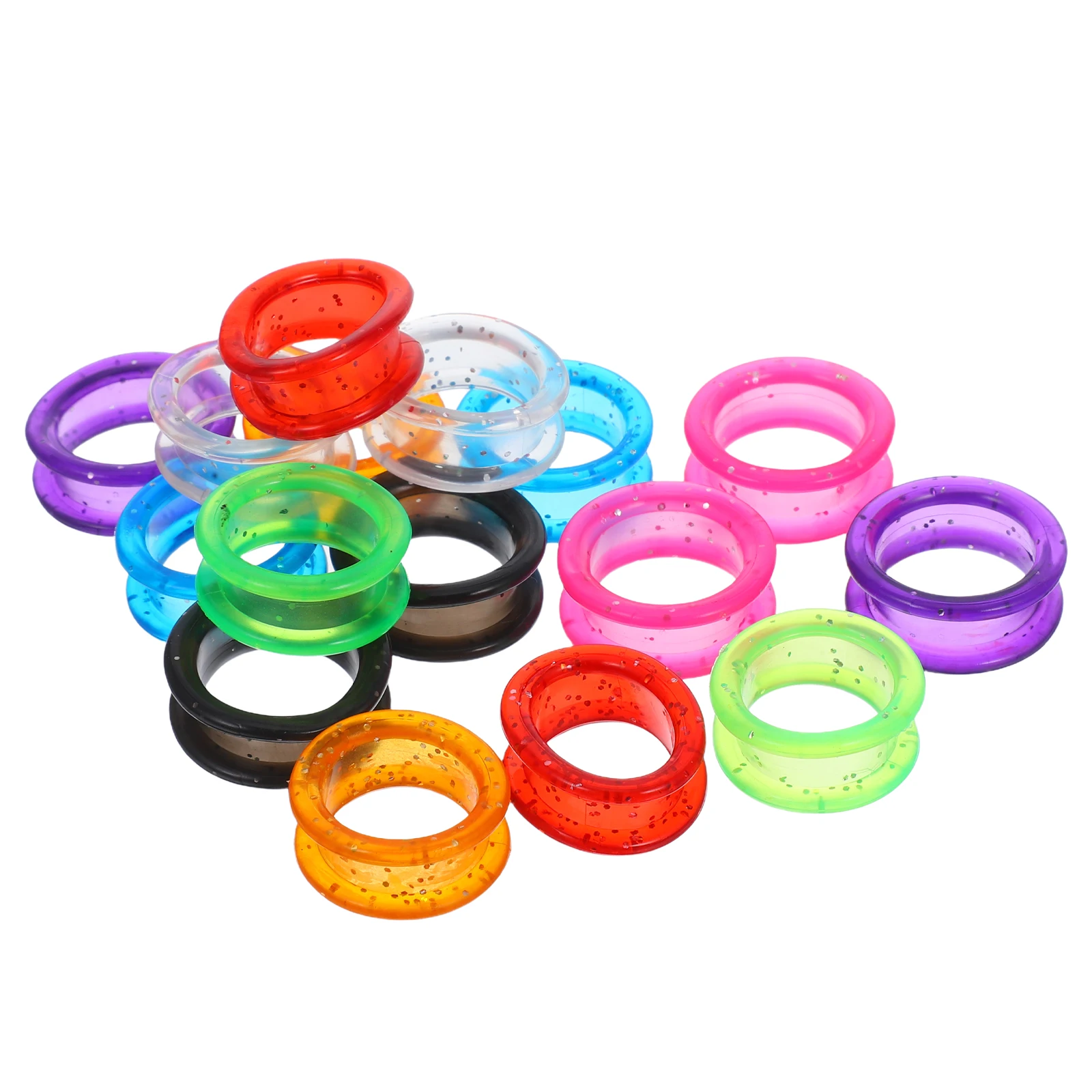 

16 Pcs Hair Salon Finger Protective Cover Protectors Barber Shears Soft Silicone Rings Scissors Guards for Twisting