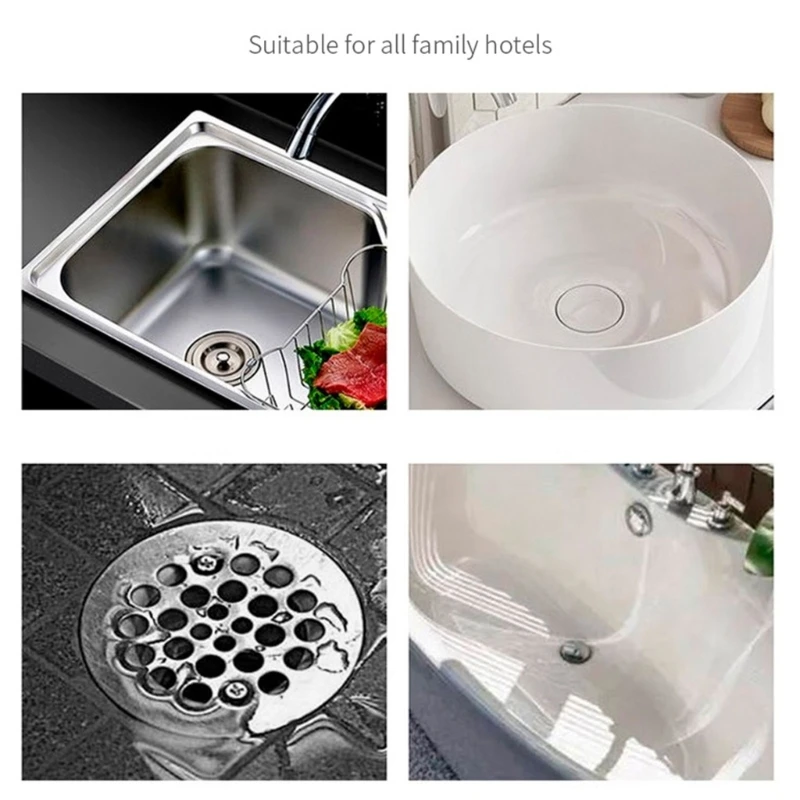 50pcs Round Drain Cover Drain Sticker for Kitchen Use Eliminate Unpleasant Smell B03D