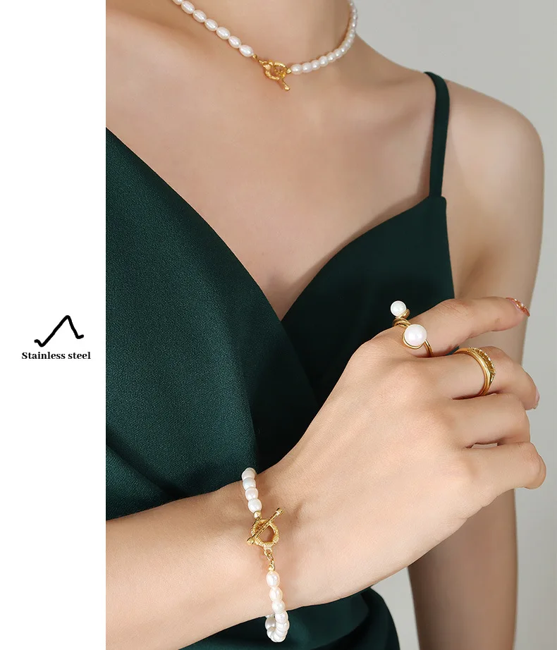 Französisch Barock Perlenkette Halskette Armband schick und elegant Frau Set Mädchen Ästhetik Accessoires Hochzeits schmuck Großhandel – Detail 6