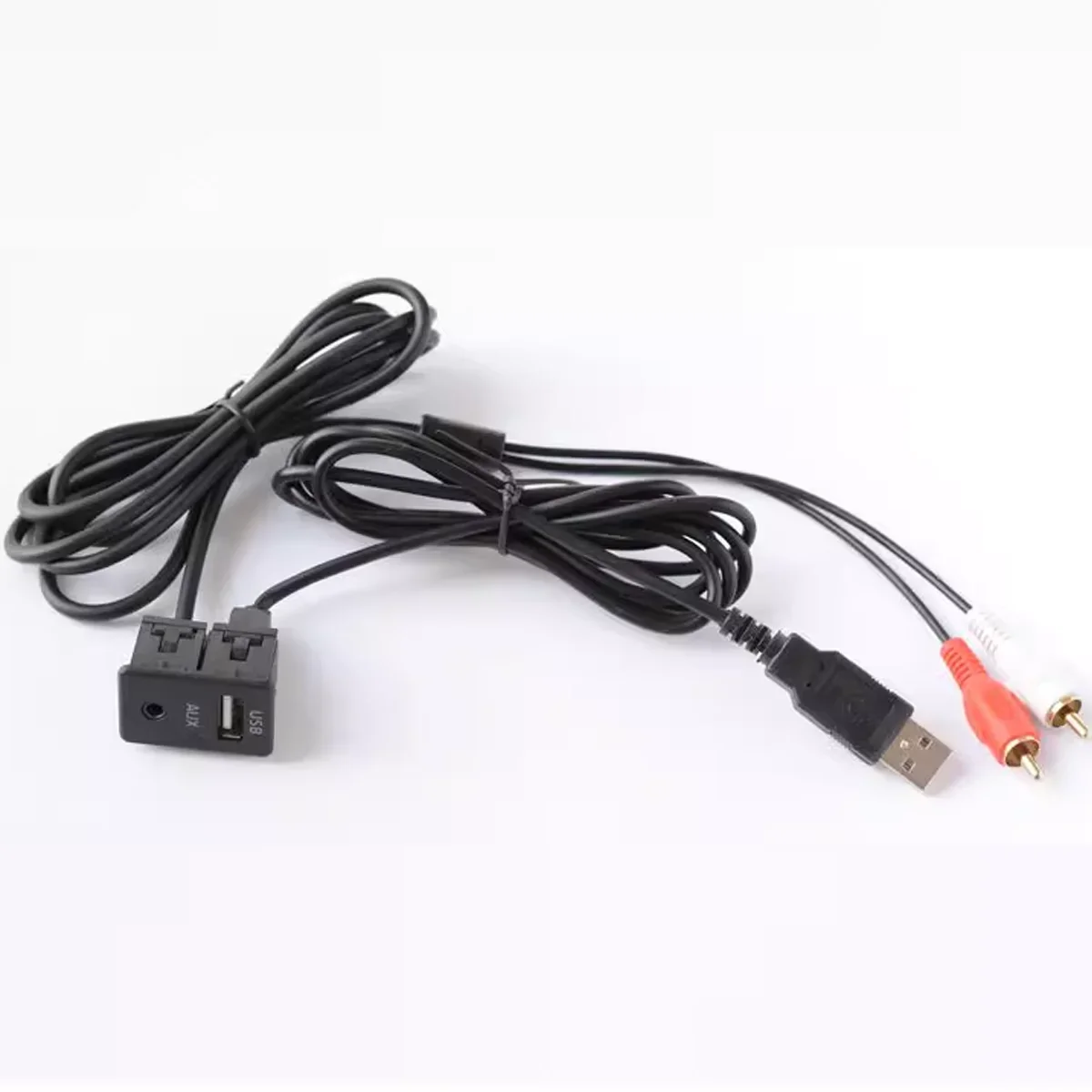For Most Cars Car Navigation Machine AUX Panel TYPE-C+RCA Audio Input USB+AUX Interface Panel Extension Cable Adapter Panel