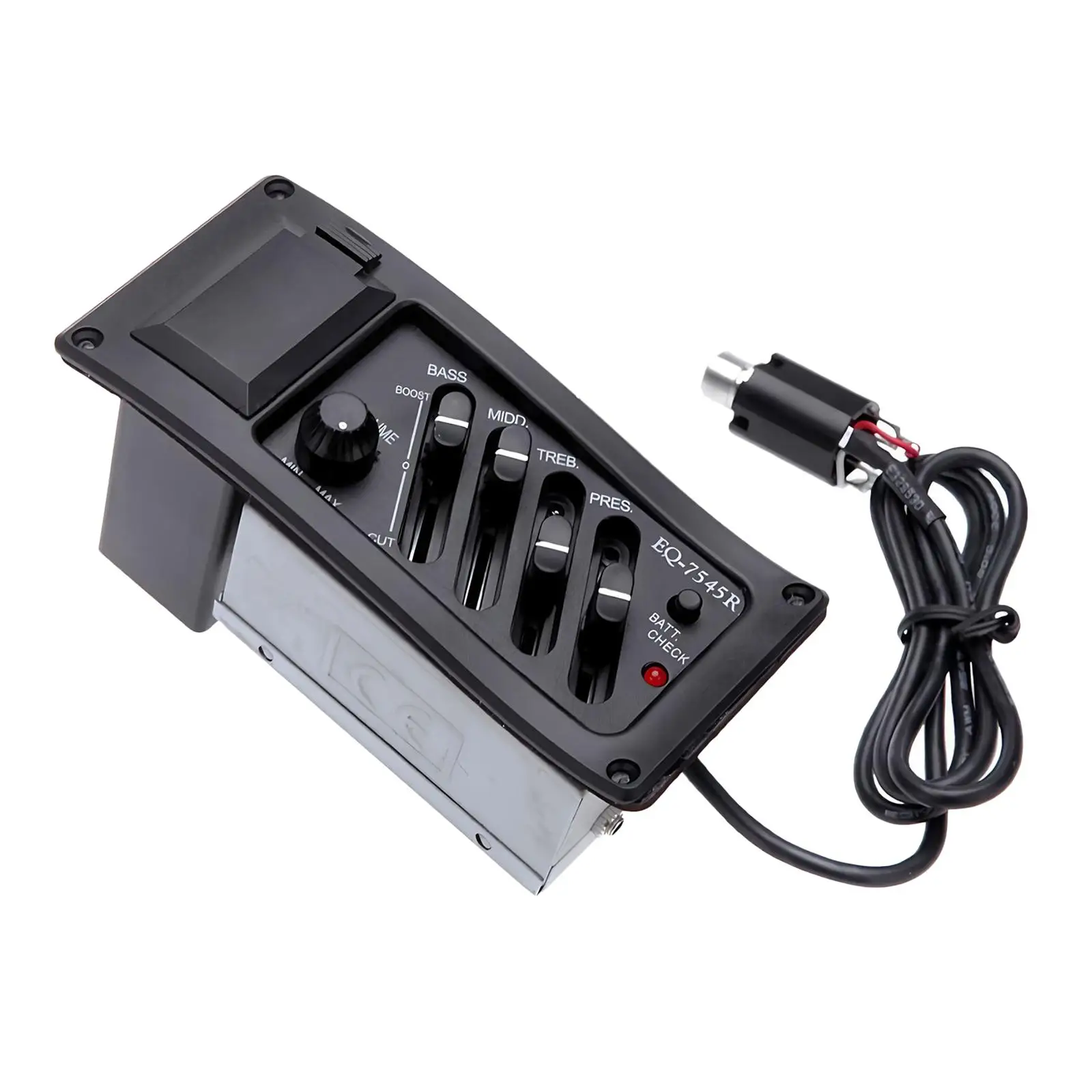 متعددة الاستخدامات 4 الفرقة EQ Preamp الغيتار لاقط المتقدمة بيزو مكبر للصوت LCD موالف للمنزل ممارسة عروض الشوارع والمرحلة