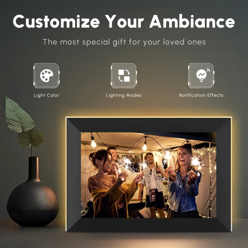 

2026 10.1 Inch Uhale Digital Picture Frame With Automatic Rotation High Definition Touch Screen 16GB Memory