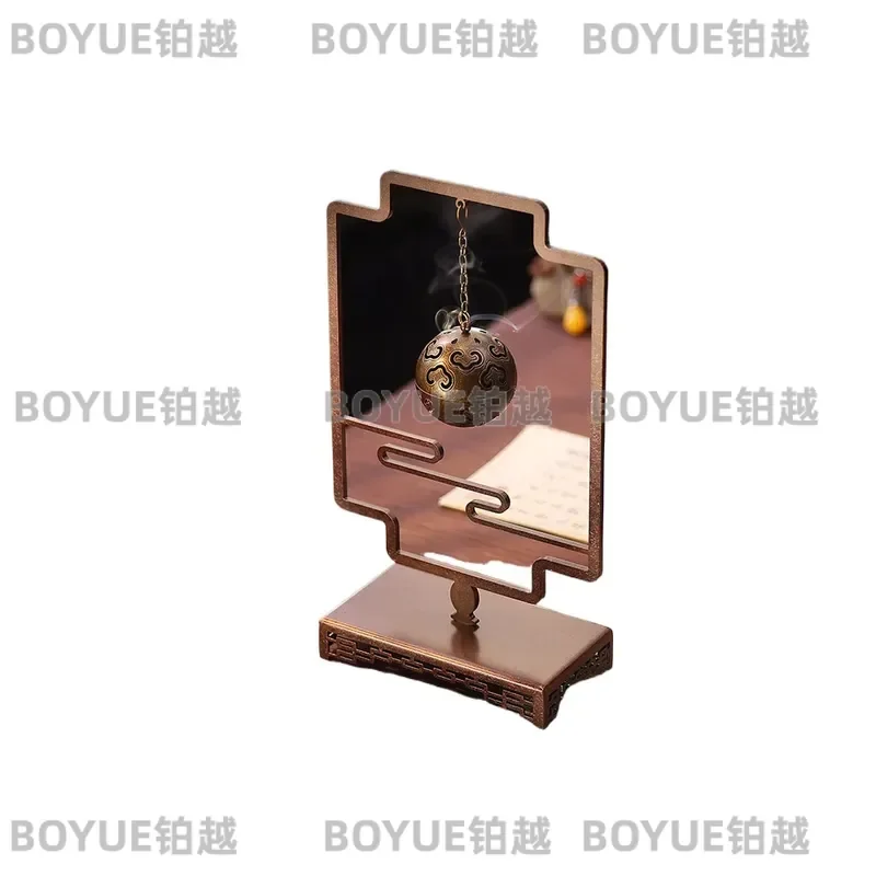 Pure Brass Backflow Incense Burner Xiangyun Ruyi Hanging Censer for Sandalwood Balls New Chinese Style Home Decor Indoor