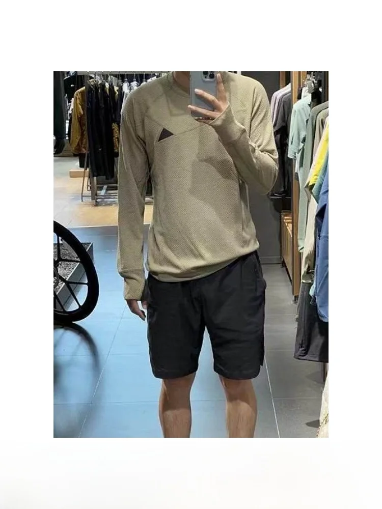 

Premium Wool Blend Long Sleeve T-Shirt Outdoor Breathable Quick Dry Casual Style Unisex Spring Summer Trendy round Neck Tee