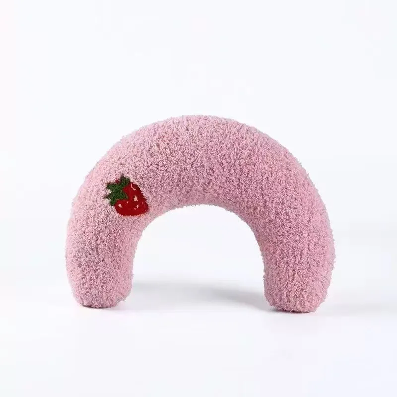 Almohada calmante en U para gatos y perros – Cojín suave para dormir