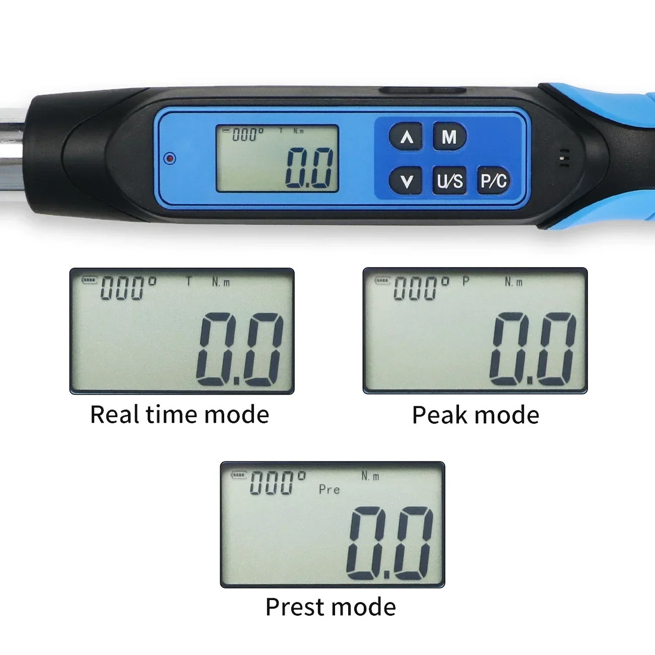 SHAHE 3/8 Angle Torque Wrench Accurate ±1% Rechargeable Electronic Torque Wrench 3/8 Drive with Buzzer and LED Flash Data Output