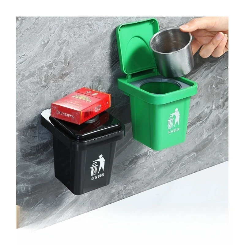 

Креативная настенная урна-пепельница для дома, персонализированная, без сверления, для ванной комнаты, с крышкой, для сбора пепла и дыма