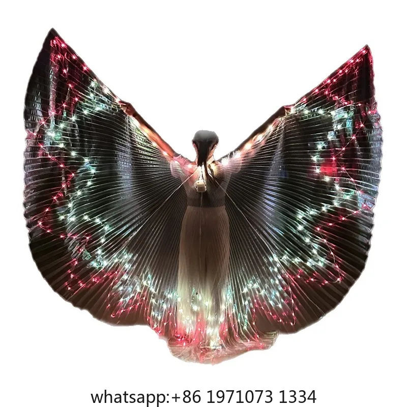 Belly Dance Suit LED Glowing Wings Cloak Show Light Show