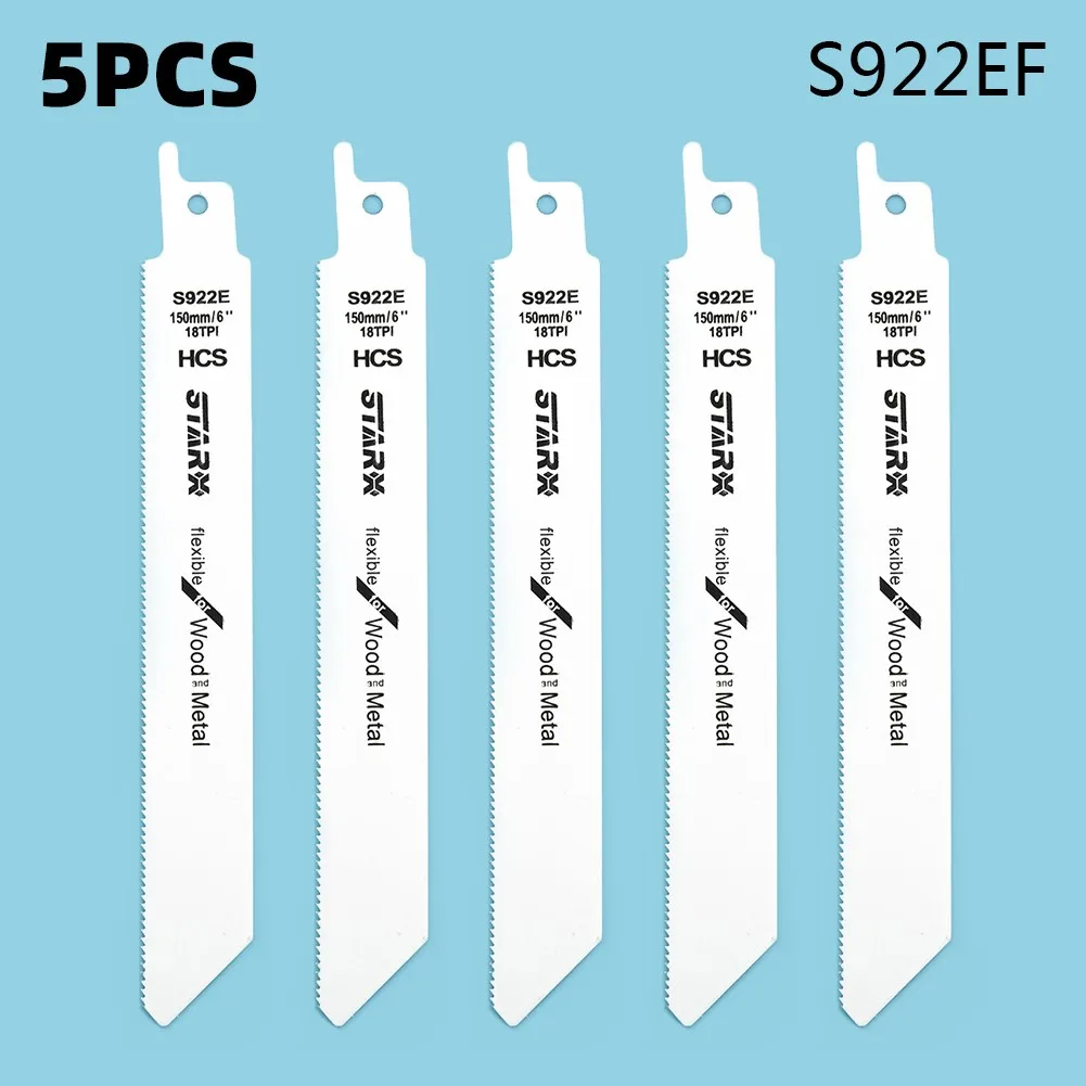 5Pcs 150mm Reciprocating Saw Blades PVC Tubo De Metal Tubo Sabre Serras Perfil De Metal Ferramentas De Corte Jig Saw Blade