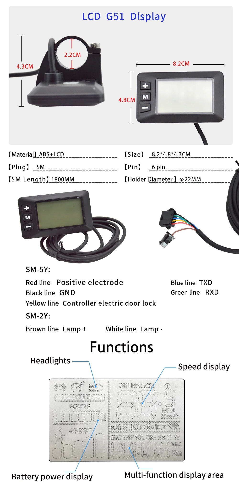Elektrofahrrad 13A/18A/25A/28A/38A Bürstenloser Motorcontroller LCD-Display Intelligente Steuerung Mehrere Spezifikationen – Detail 15