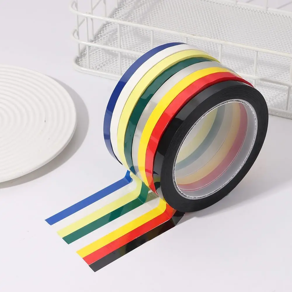 Strong Adhesive 3/5/8/10mm Width Marking Tape 66 Meters Multicolor Adhesive Coded Tape Whiteboard Tape