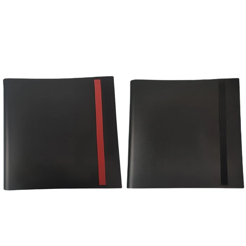 

Pp Card Pocket Binder Durable Put Up to 480 Cards Black/red Card Storage Album Various Game Cards Large Capacity