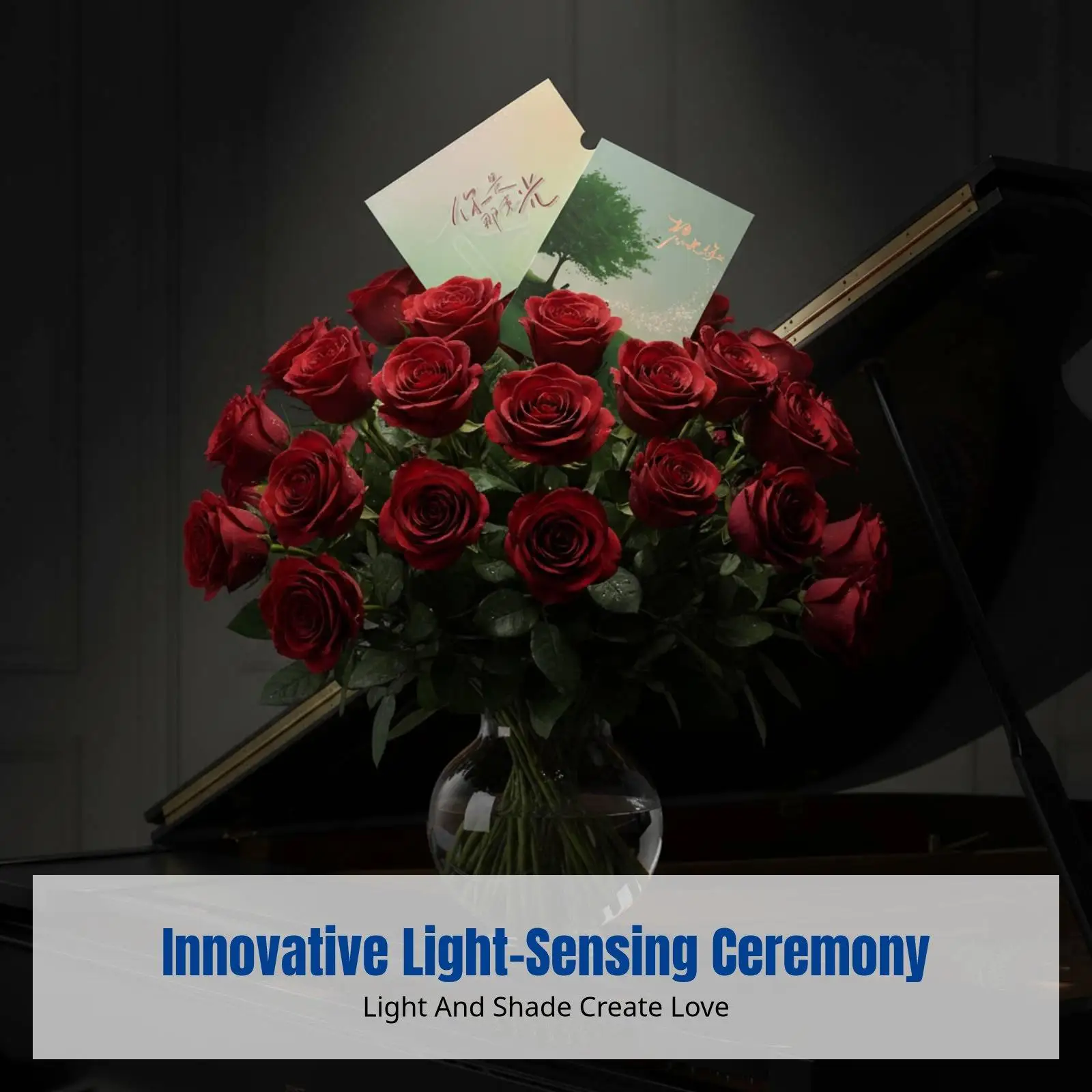 Personalized Greeting Cards for Birthday Gift Paper Light Sensing Romantic Message Card for Couples