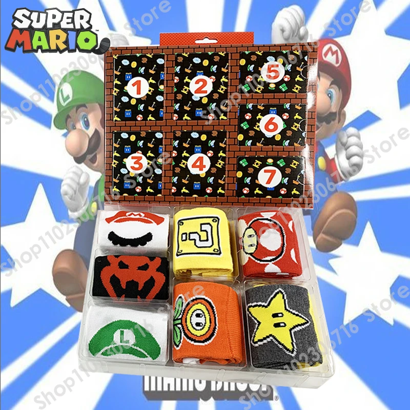 

Super Mario Bros. Anime Socks Cartoon Fashion High Quality Stockings Fun Hip Hop Breathable Sports Men's Women's Sock Gift Box