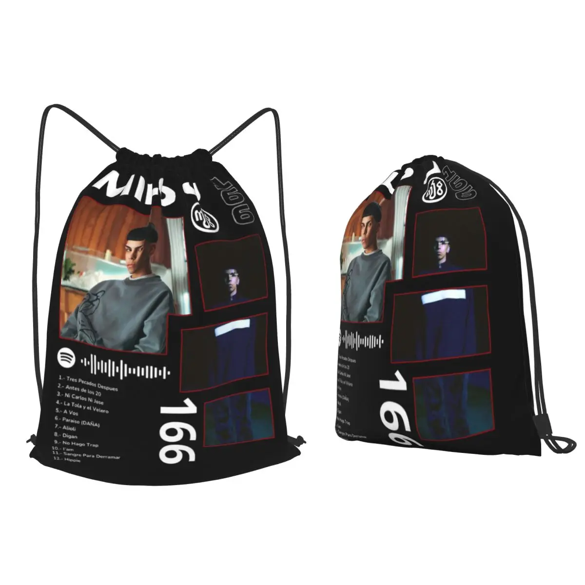 Rapper Milo J 166 Album Deluxe Backpacks Fashion Drawstring Bags Sports Bag Book Bags for Man Woman School