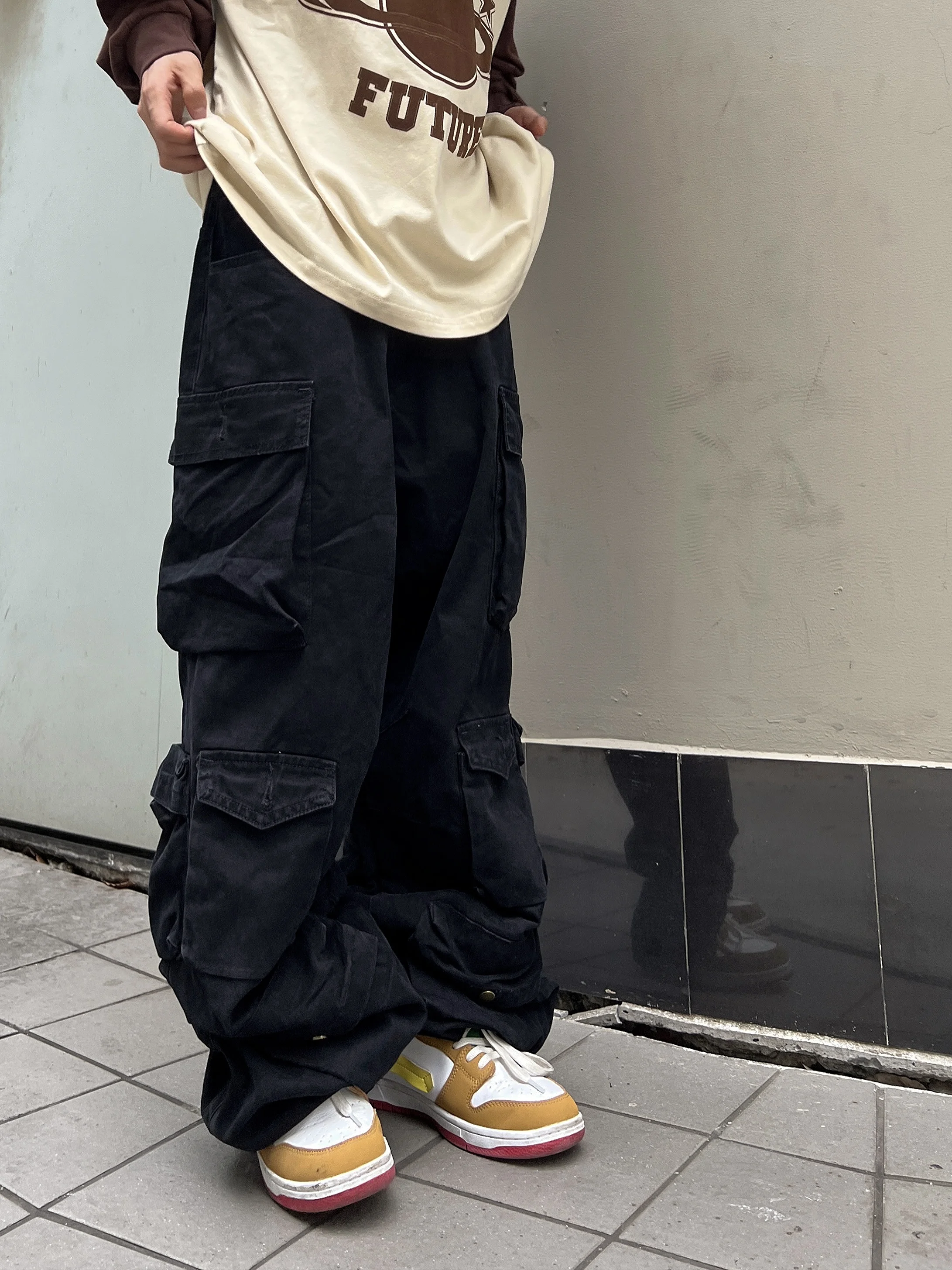 

Original American Sle Work Pants F383 AW Waed Loose Casual Trousers for Men And Women with Multiple kets