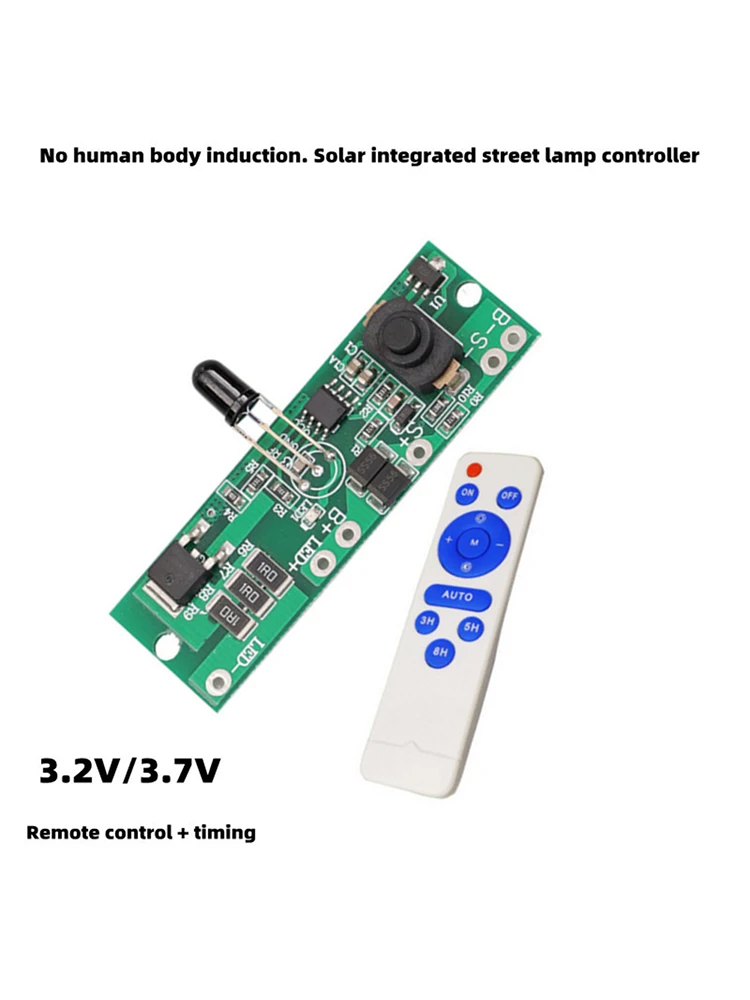 3.2V/3.7V Solar Street Light Control Panel Circuit Board Remote Control Long Bright Automatically Reduce Power