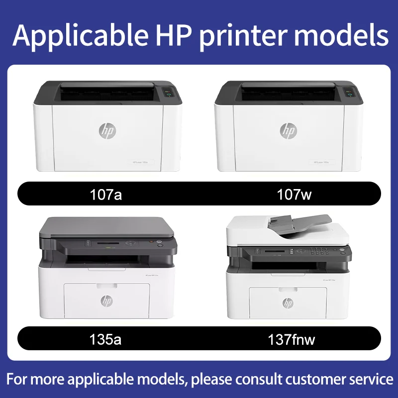 خرطوشة حبر متوافقة مع 106A 107A w1106a w1107a لـ HP Laser 107a 107r 107w MFP 135a 135r 135w 137fnw مع رقاقة