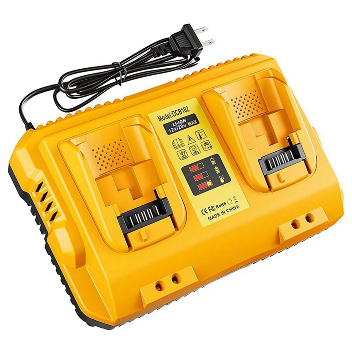 DCB102 Battery Charger Replacement for Dewalt 12V/20V Max Rapid Battery Charger US Plug