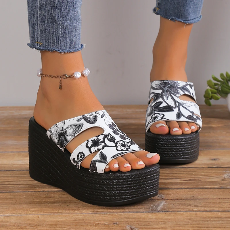 Sandalias De Mujer, novedad De verano, zapatos para Mujer, Sandalias De cuña De estilo bohemio a la moda, zapatillas De playa De ocio para Mujer, Sandalias De Mujer