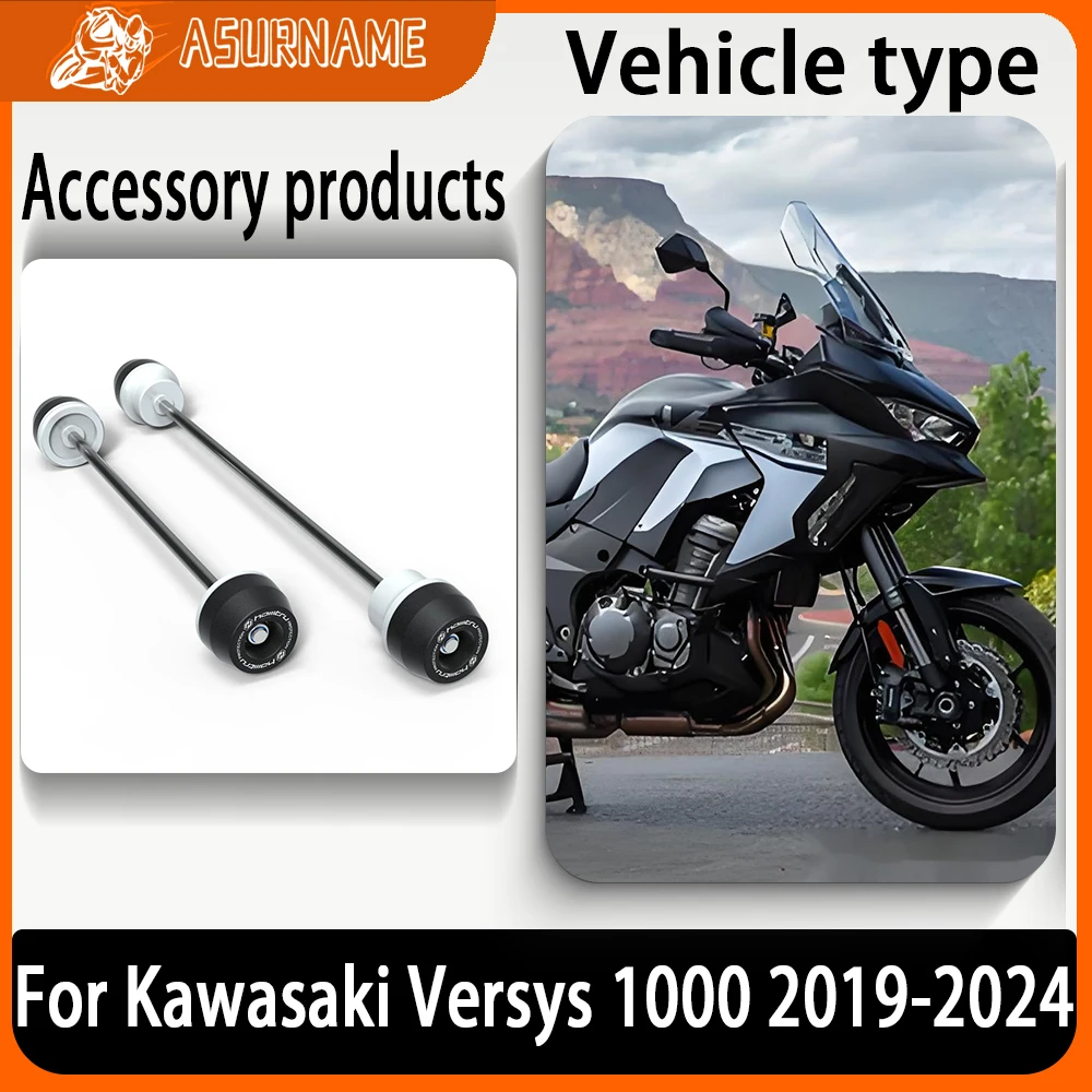 

Motorcycle Front Rear wheel Spindle Crash Protection For Kawasaki Versys 1000 2019-2023 2024