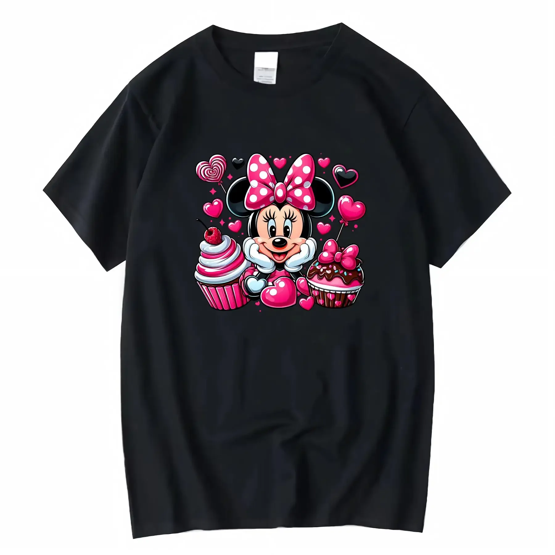 

Disney Mickey Minnie Mouse Women's T Shirt Cartoon Themed Print Casual Stylish Perfect Birthday Festival vintage Washed