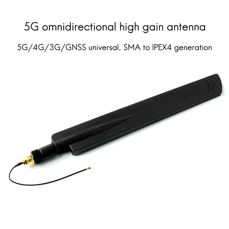 Waveshare 5G Omnidirectional High-Gain Antenna 5G/4G/3G/GNSS External SMA To IPEX 4Th Generation 5G Module Antenna