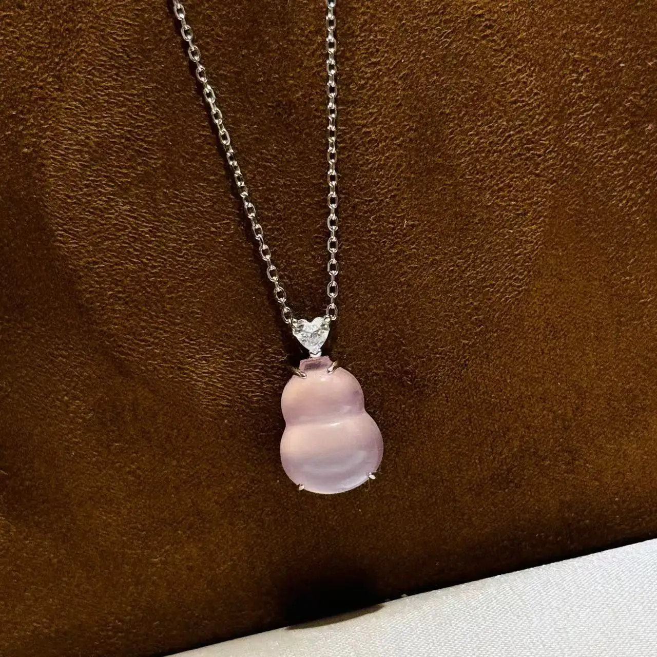 

100% 925 Sterling Silver Pave AAA Zircconia Gourd Shape Necklaces For Women Fine Jewelry