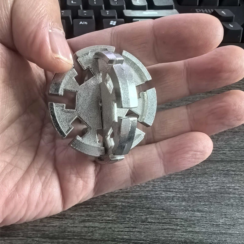 Magic IQ Games Mind Metal Puzzles Snowflake Brain Teasers for Adults Teens Kids Unlock Interlocking Educational Toys Gifts