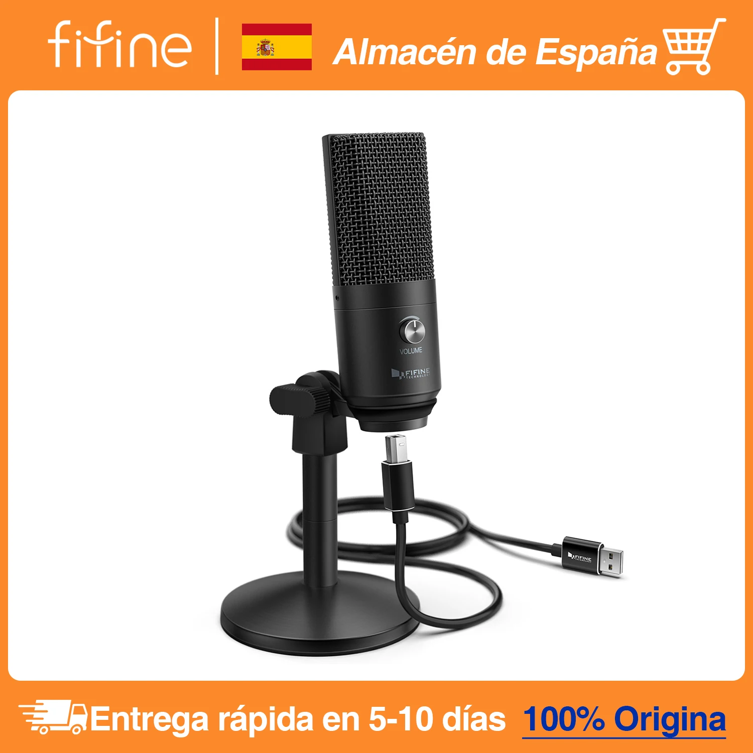 FIFINE-micrófono USB para Mac/ pc Windows, micrófono Vocal multiusos, optimizado para grabación, voz en suspensión, para Skype-K670B de vídeo