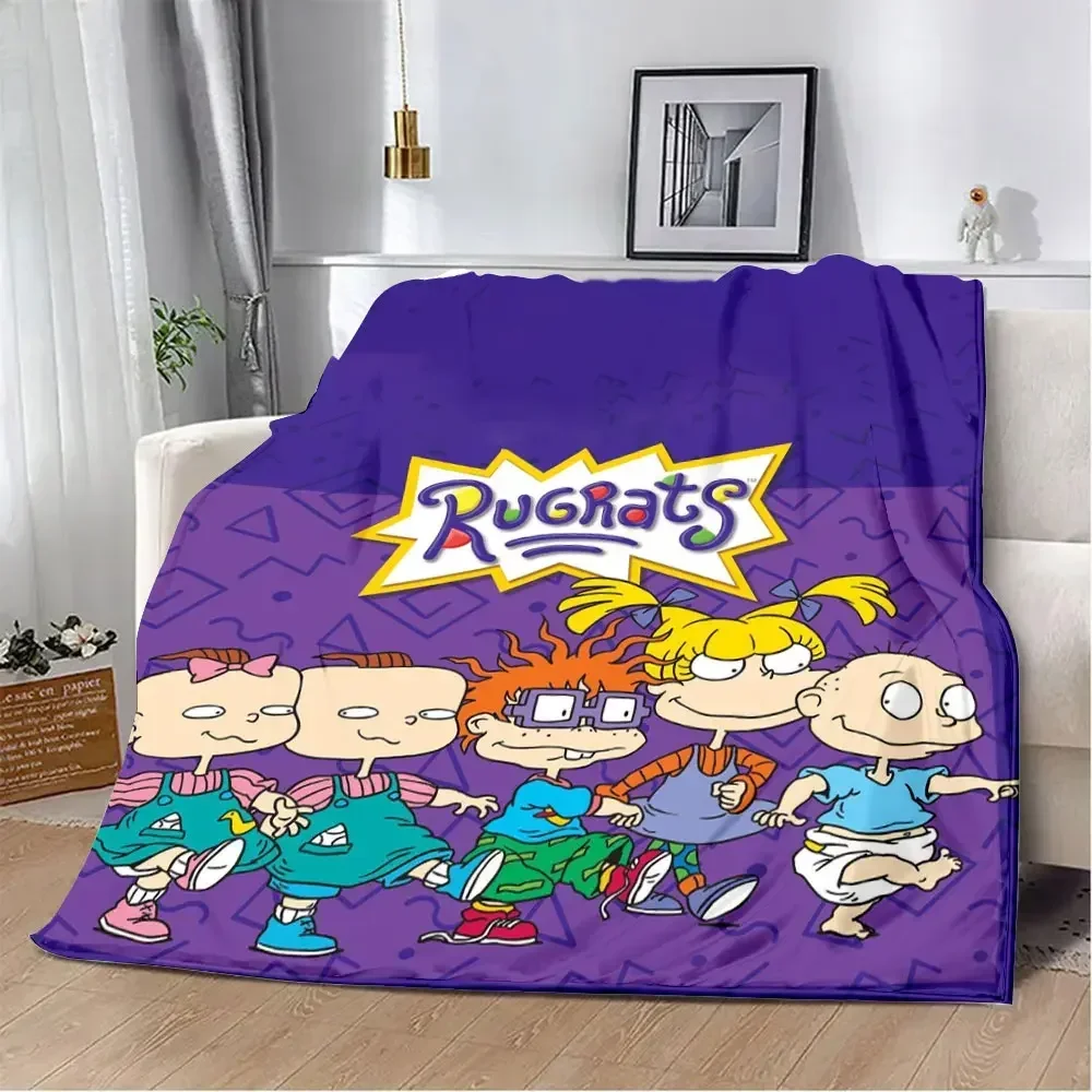 Überwurfdecke mit Cartoon-Rugrats-Motiv, weich, warm, perfekt für Zuhause, Reisen, Picknicks und Geburtstagsgeschenke