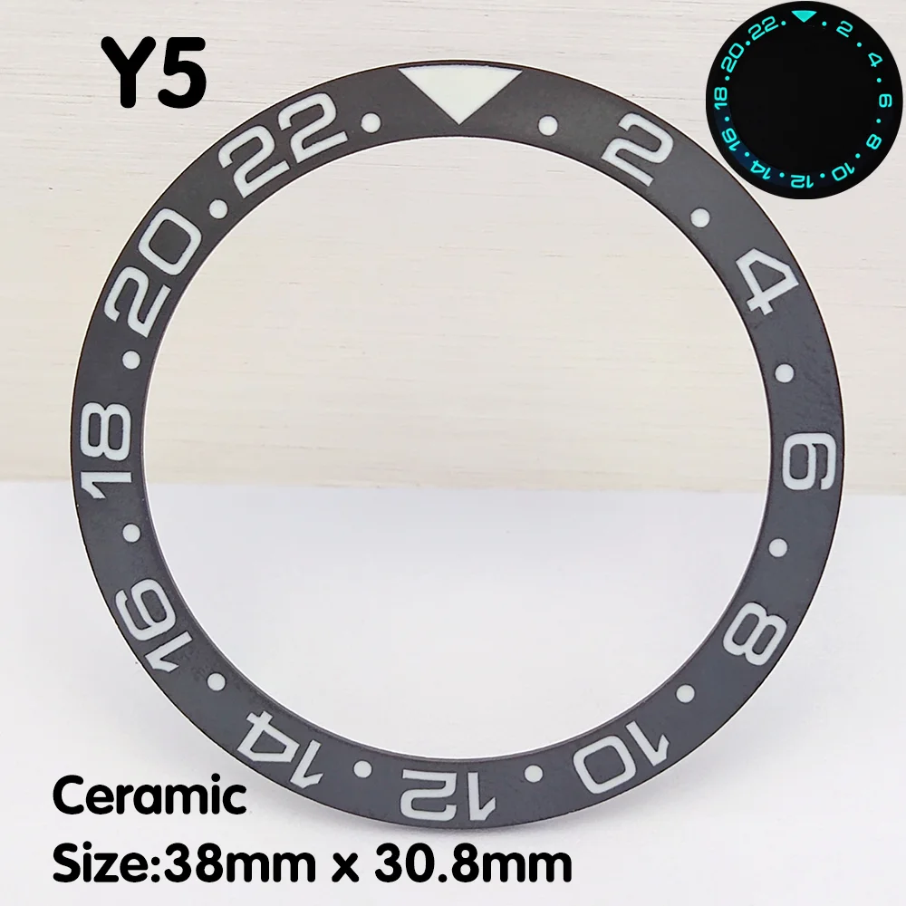 Ceramic Bezel C3 Full Luminous Bezel 38mm Sloping Bezel Fits 40mm Men\'s Watch Ring Replacement Parts High Quality Watch Bezel