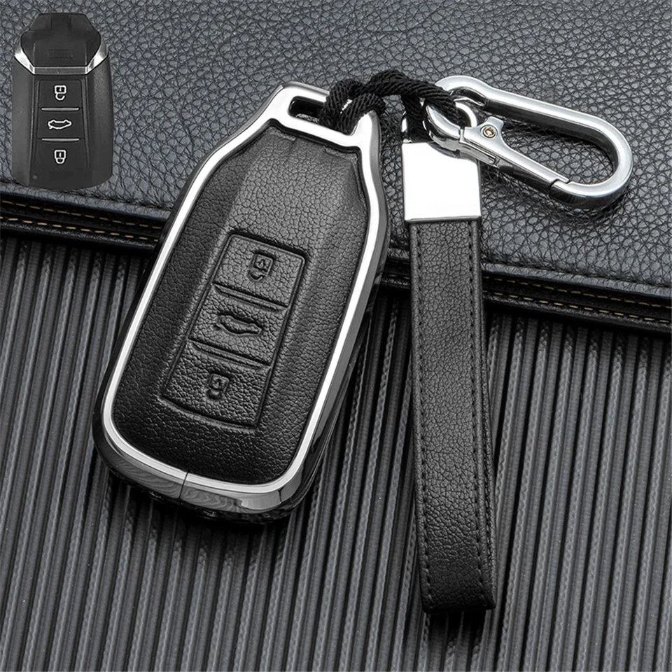 1 шт. кожаный чехол для ключей из цинкового сплава для Dongfeng IX5 580 T5 EVO H30 Cross EX1 SX5 AX5 500 2022 автомобильные аксессуары
